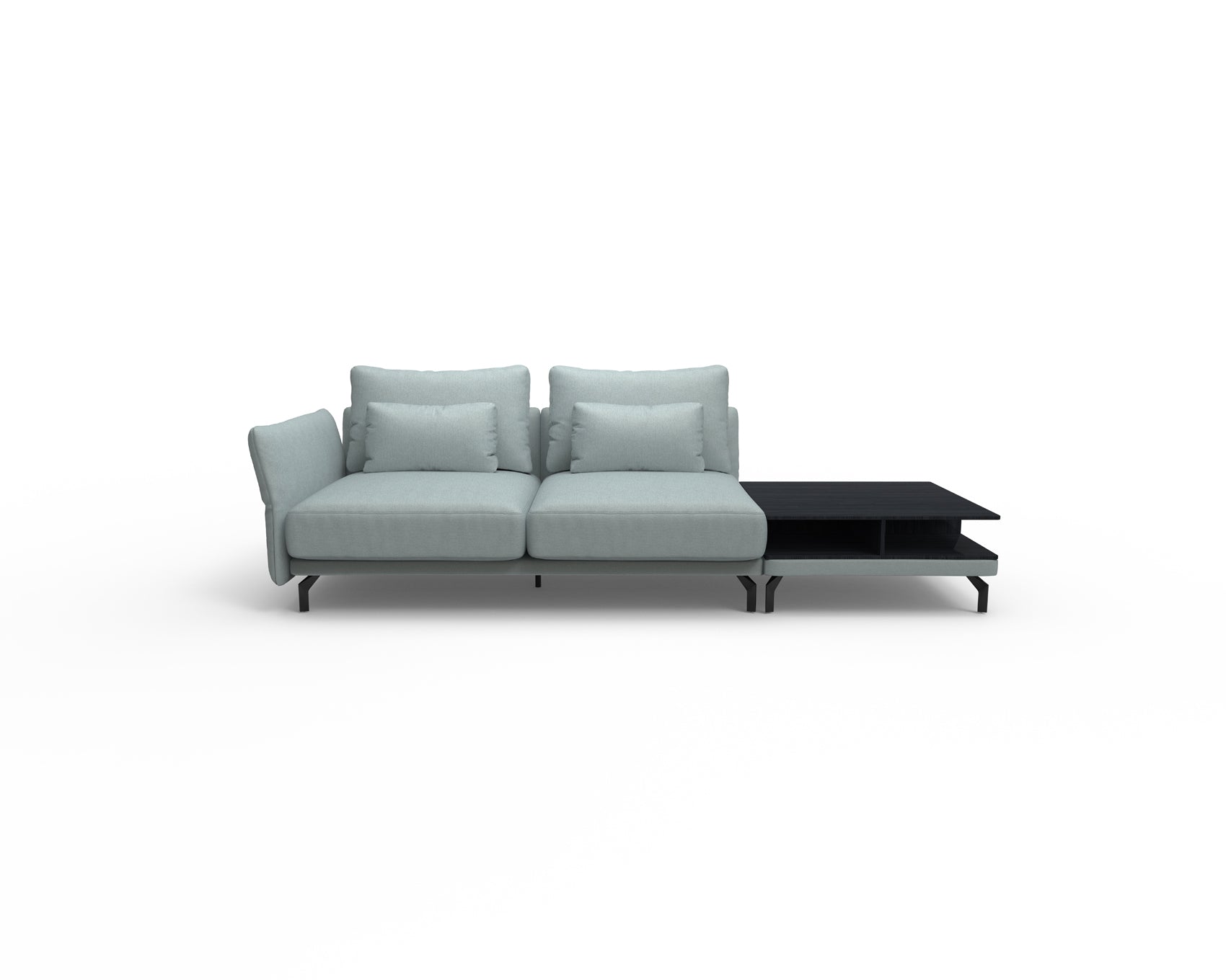 Seagull 2 Seater Sofa with Shelf Table (Right)